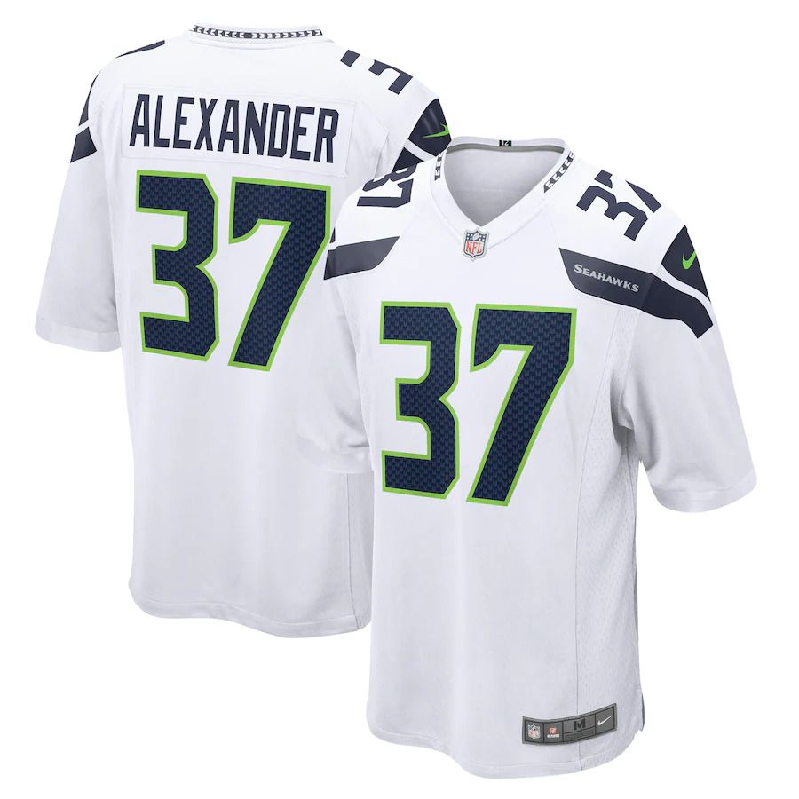 Men Seattle Seahawks #37 Shaun Alexander Nike White Retired Player Game NFL Jersey->seattle seahawks->NFL Jersey
